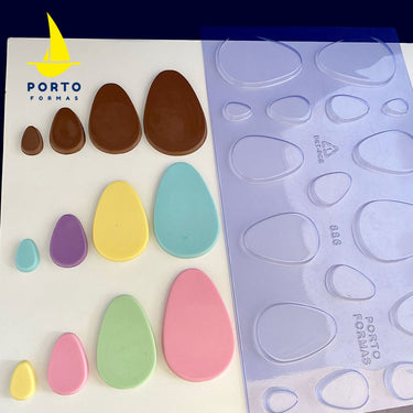 Forma De Chocolate - Folha De Modelagem - Ovos Tabletes - PF886